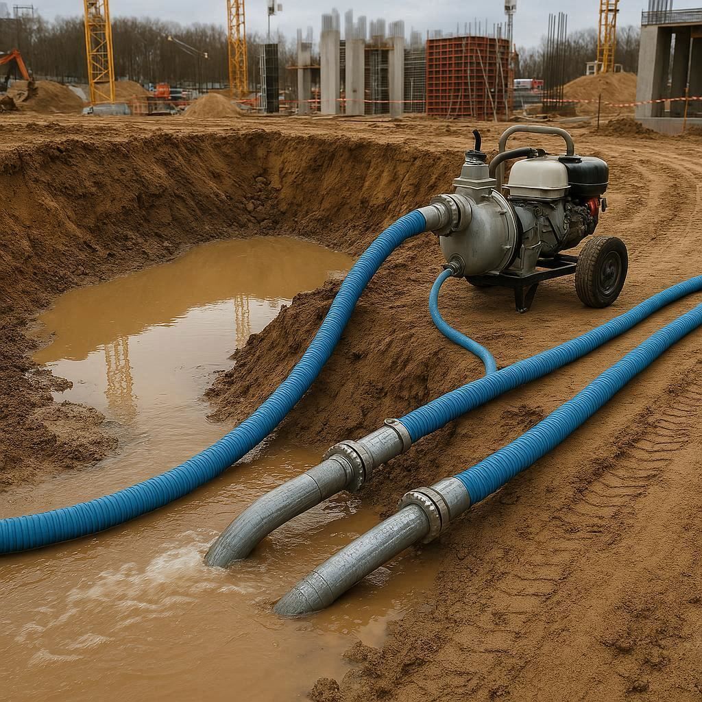 Водопонижение и осушение котлована в Голицыне
