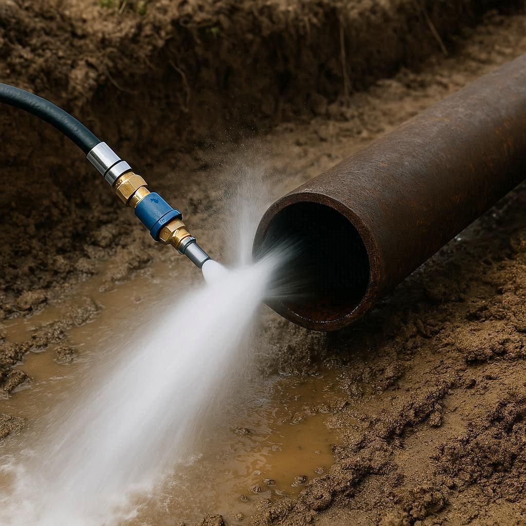Гидродинамическая прочистка водопроводных труб в Голицыне