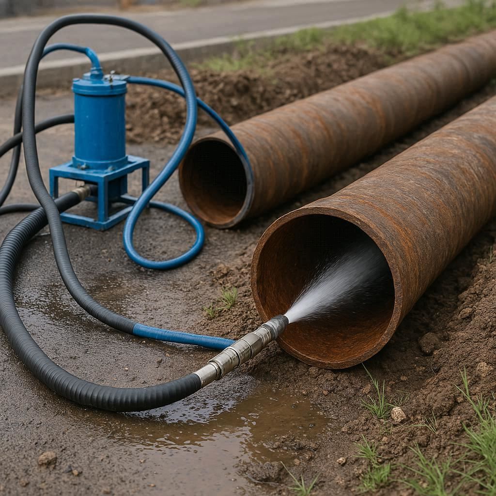 Гидродинамическая прочистка водопроводных труб в Голицыне