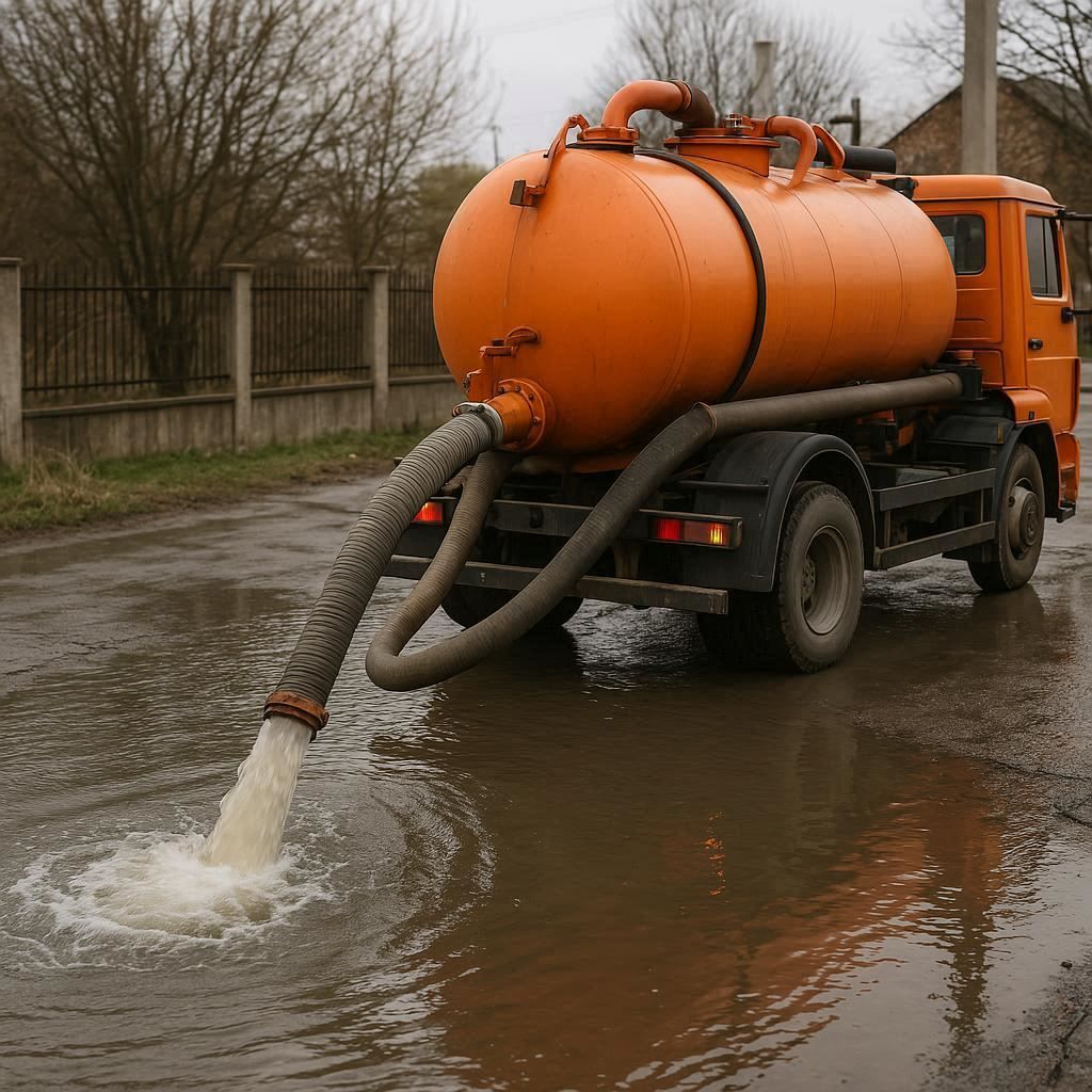 Откачка воды в Голицыне