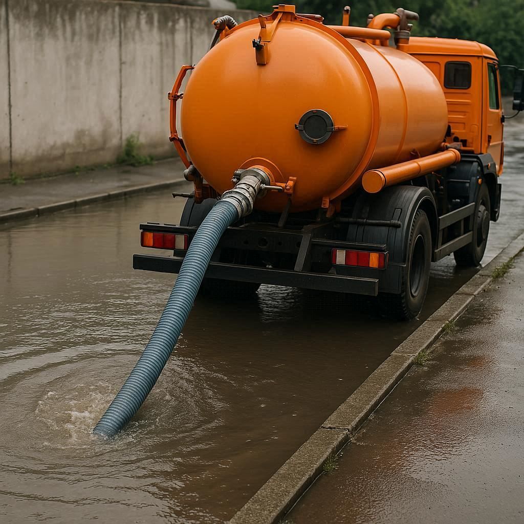 Откачка воды в Голицыне